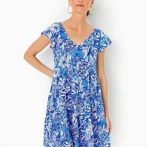 NWT Lilly Pulitzer Kawai Flutter Sleeve Dress SZ M